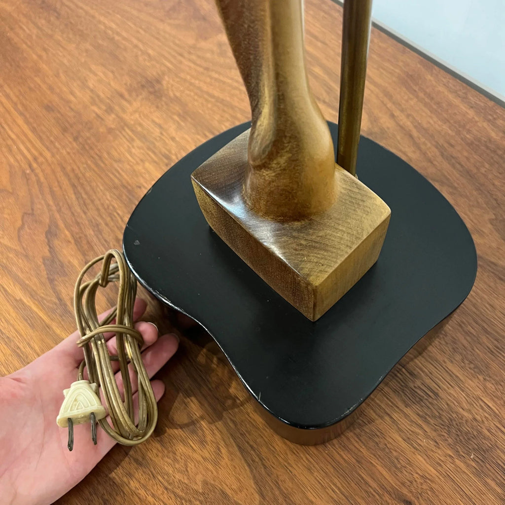 Heifetz Sculptural Wooden Table Lamp