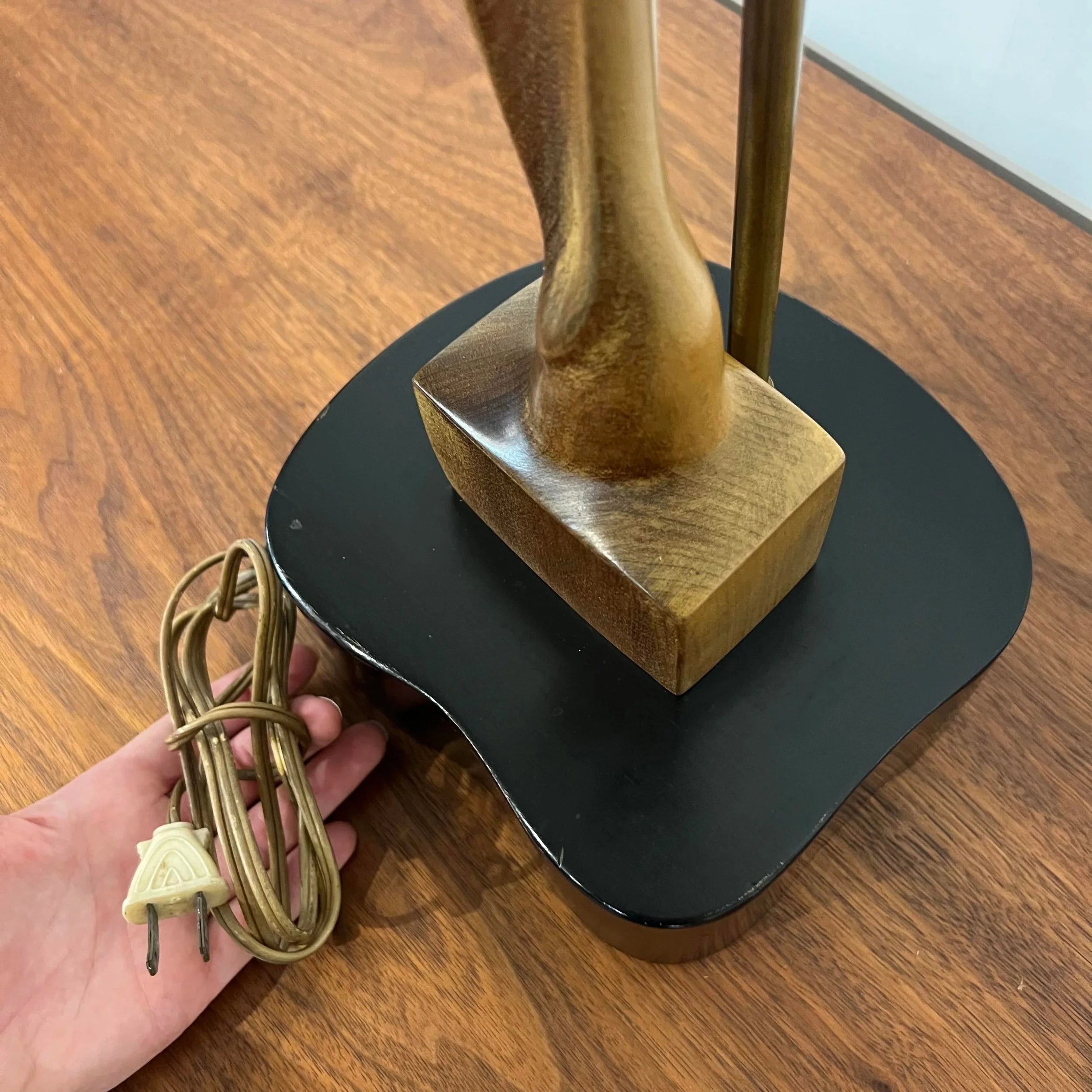 Heifetz Sculptural Wooden Table Lamp