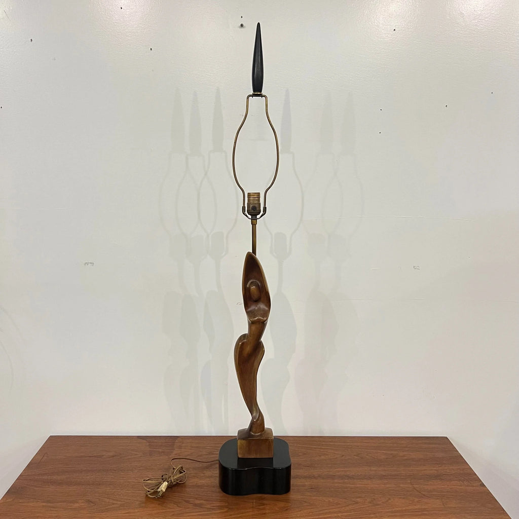 Heifetz Sculptural Wooden Table Lamp