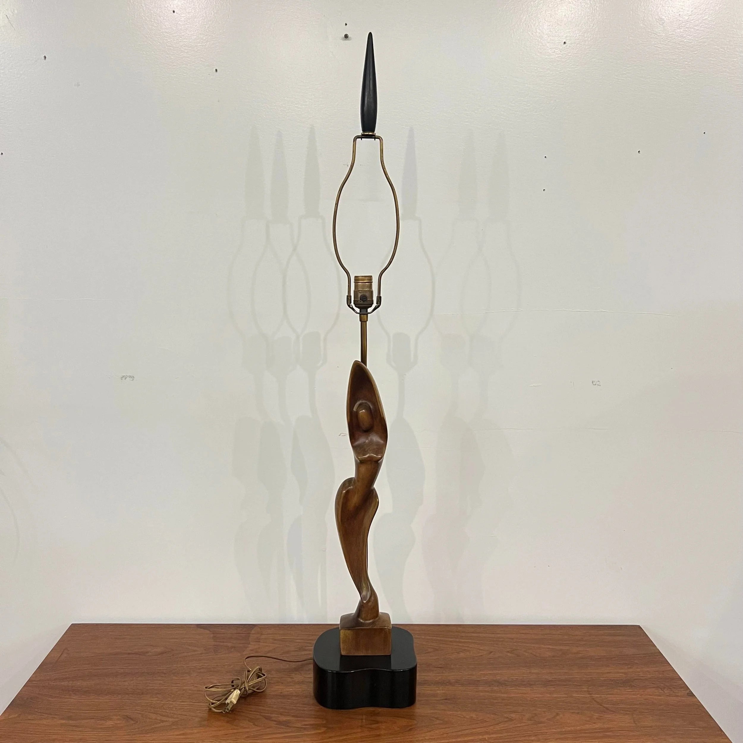 Heifetz Sculptural Wooden Table Lamp