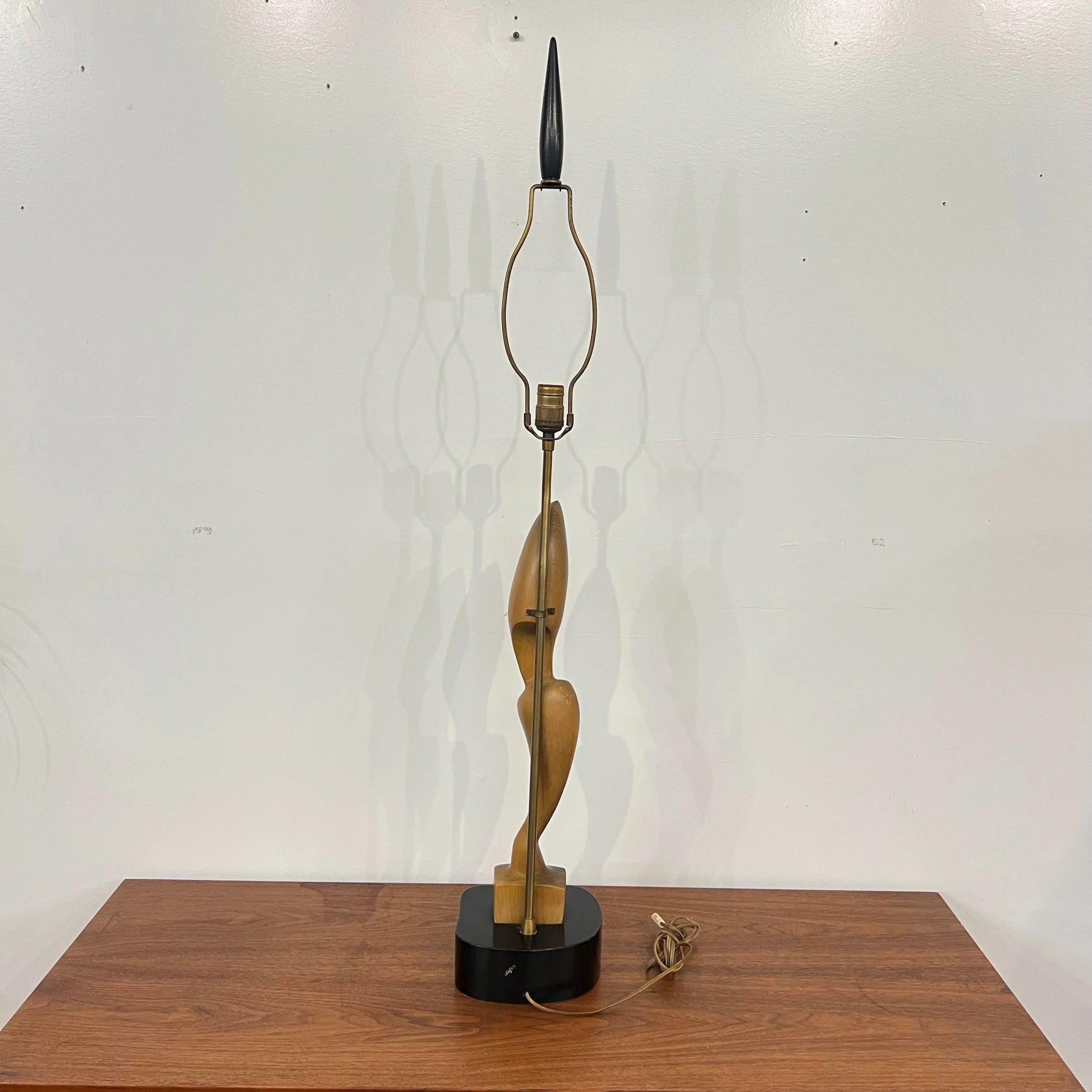 Heifetz Sculptural Wooden Table Lamp