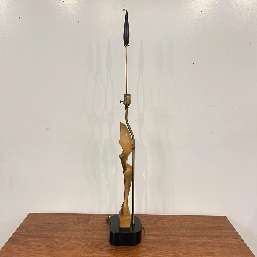 Heifetz Sculptural Wooden Table Lamp