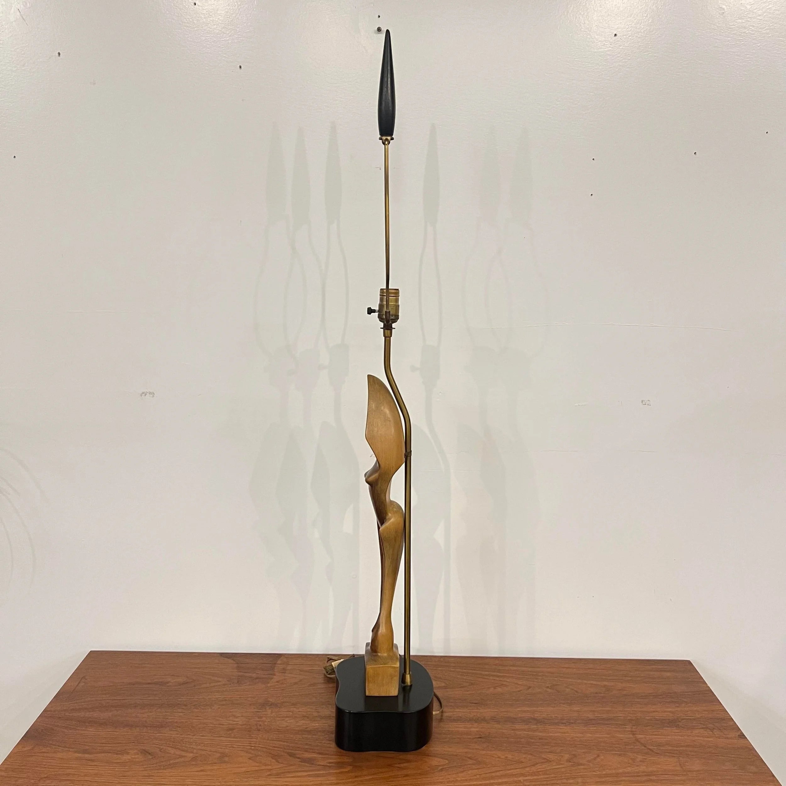 Heifetz Sculptural Wooden Table Lamp