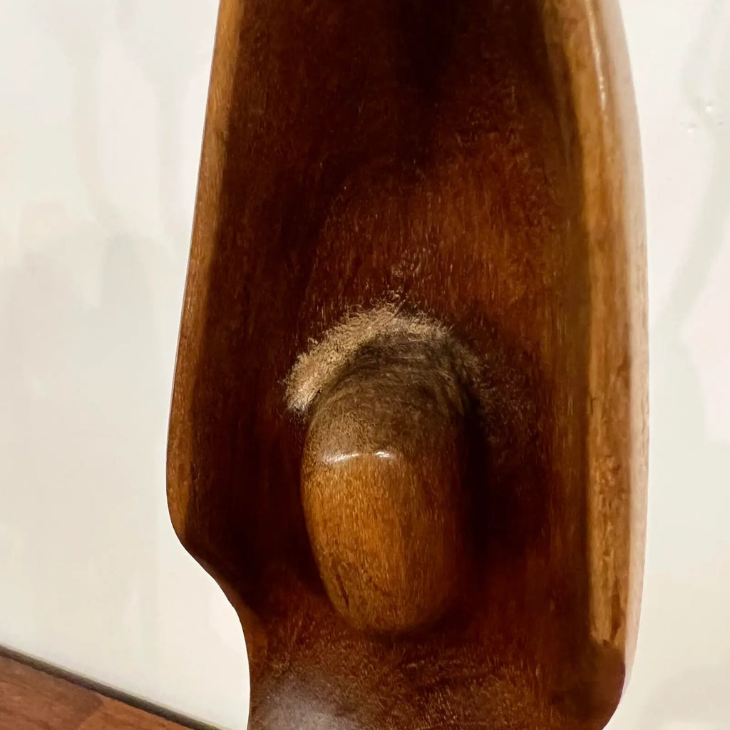 Mid Century Modern Carved Woman Figural Heifetz Table Lamp