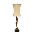Mid Century Modern Carved Woman Figural Heifetz Table Lamp