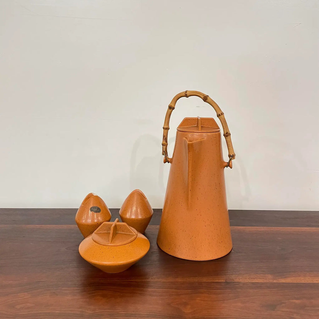 Mid-Century Modern Ceramic Hyalyn Porcelain Coffee & Tea Set - 4 Pieces