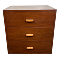 Mid Century Modern Chest of Drawers With Leather Pulls