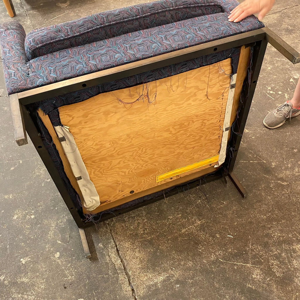 Florence Knoll Club Chairs With Bronze Legs