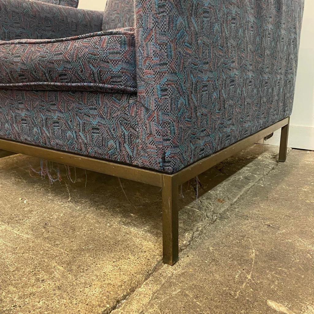 Florence Knoll Club Chairs With Bronze Legs