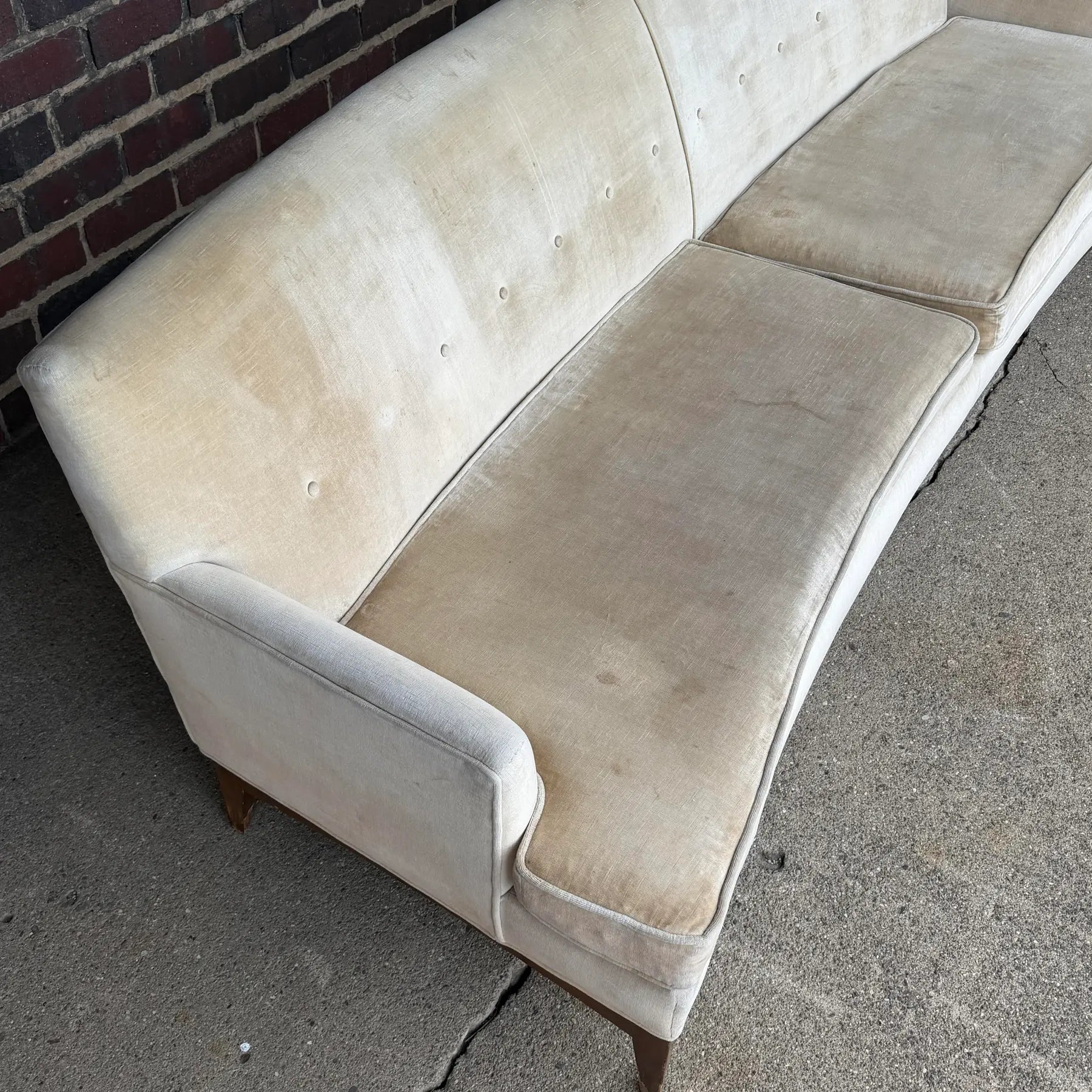 Mid-Century Modern Curved Back Sofa Quality Possibly Tomlinson or Rway