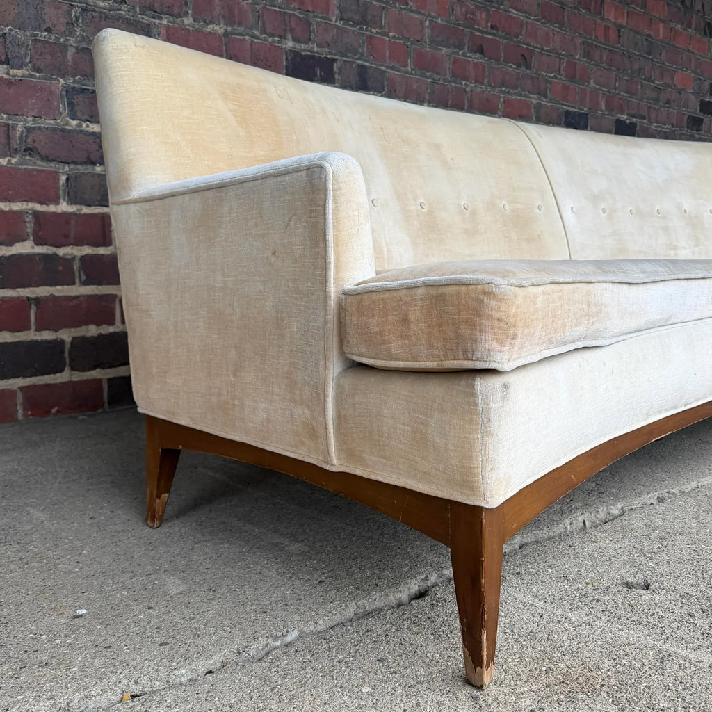 Mid-Century Modern Curved Back Sofa Quality Possibly Tomlinson or Rway