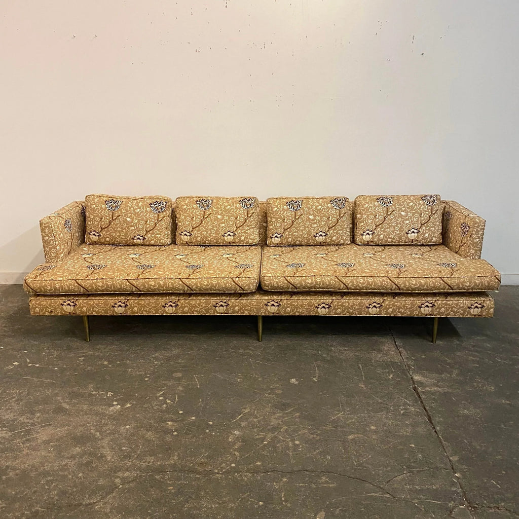Edward Wormley for Dunbar Sofa Recovered in William Morris Fabric