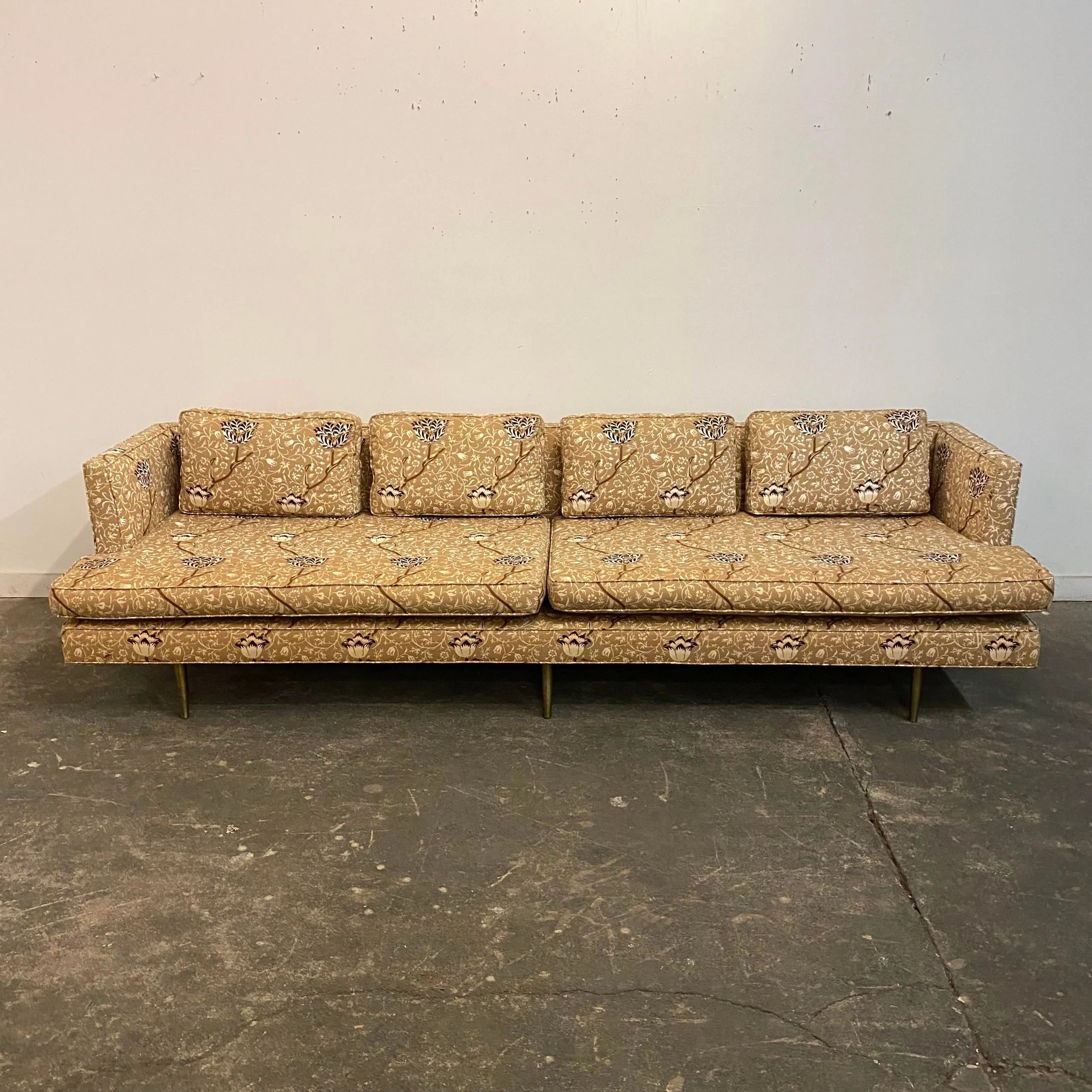 Edward Wormley for Dunbar Sofa Recovered in William Morris Fabric