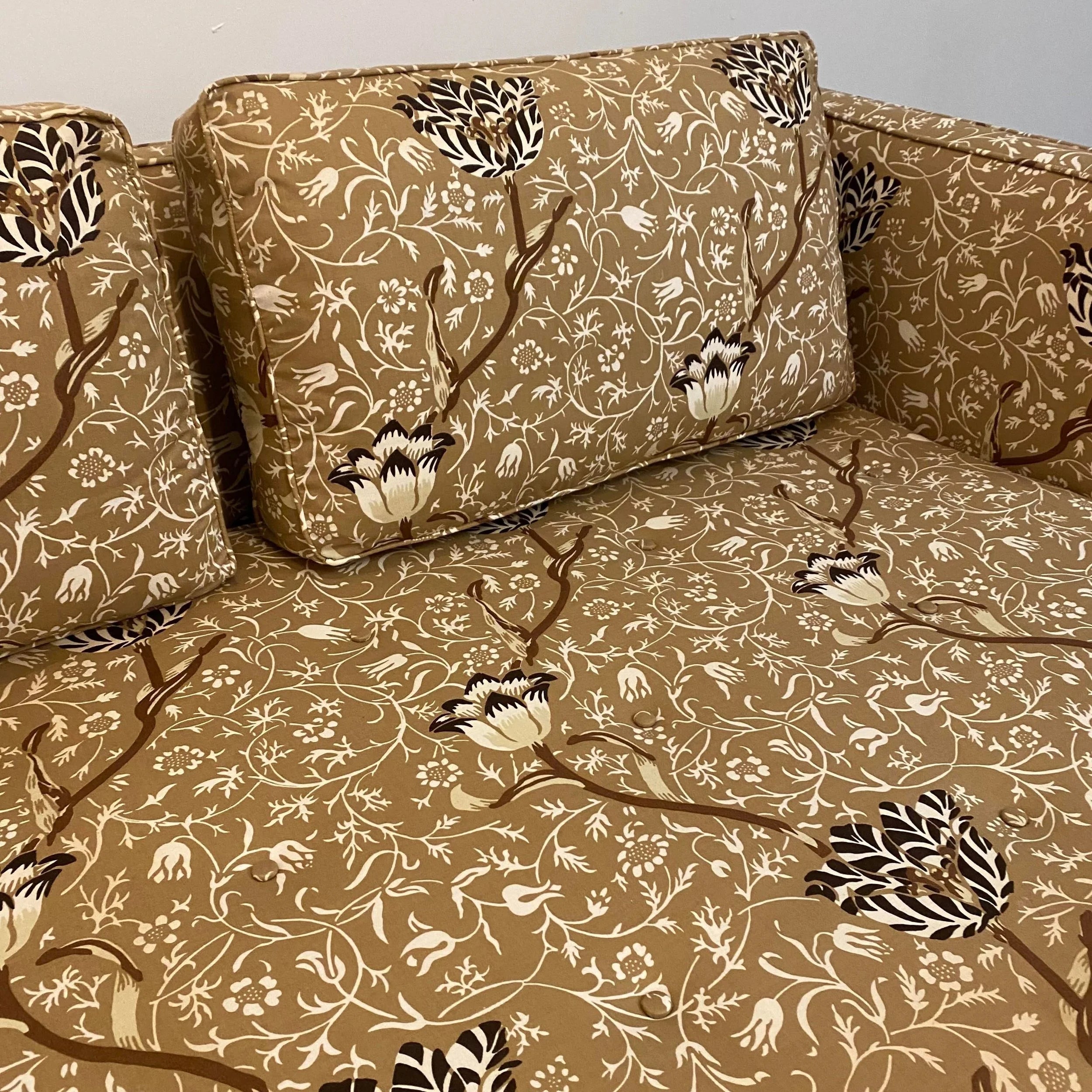 Edward Wormley for Dunbar Sofa Recovered in William Morris Fabric