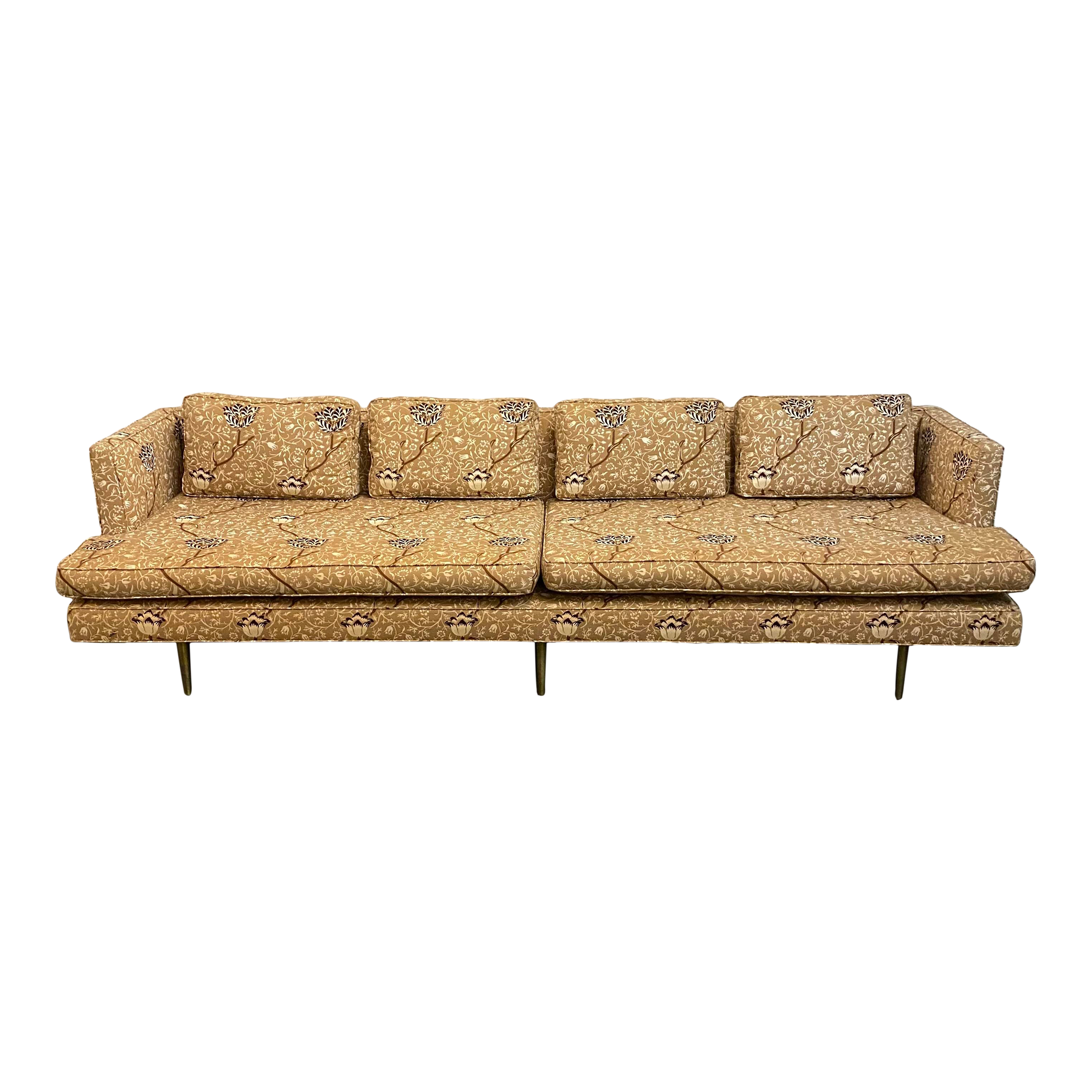 Edward Wormley for Dunbar Sofa Recovered in William Morris Fabric