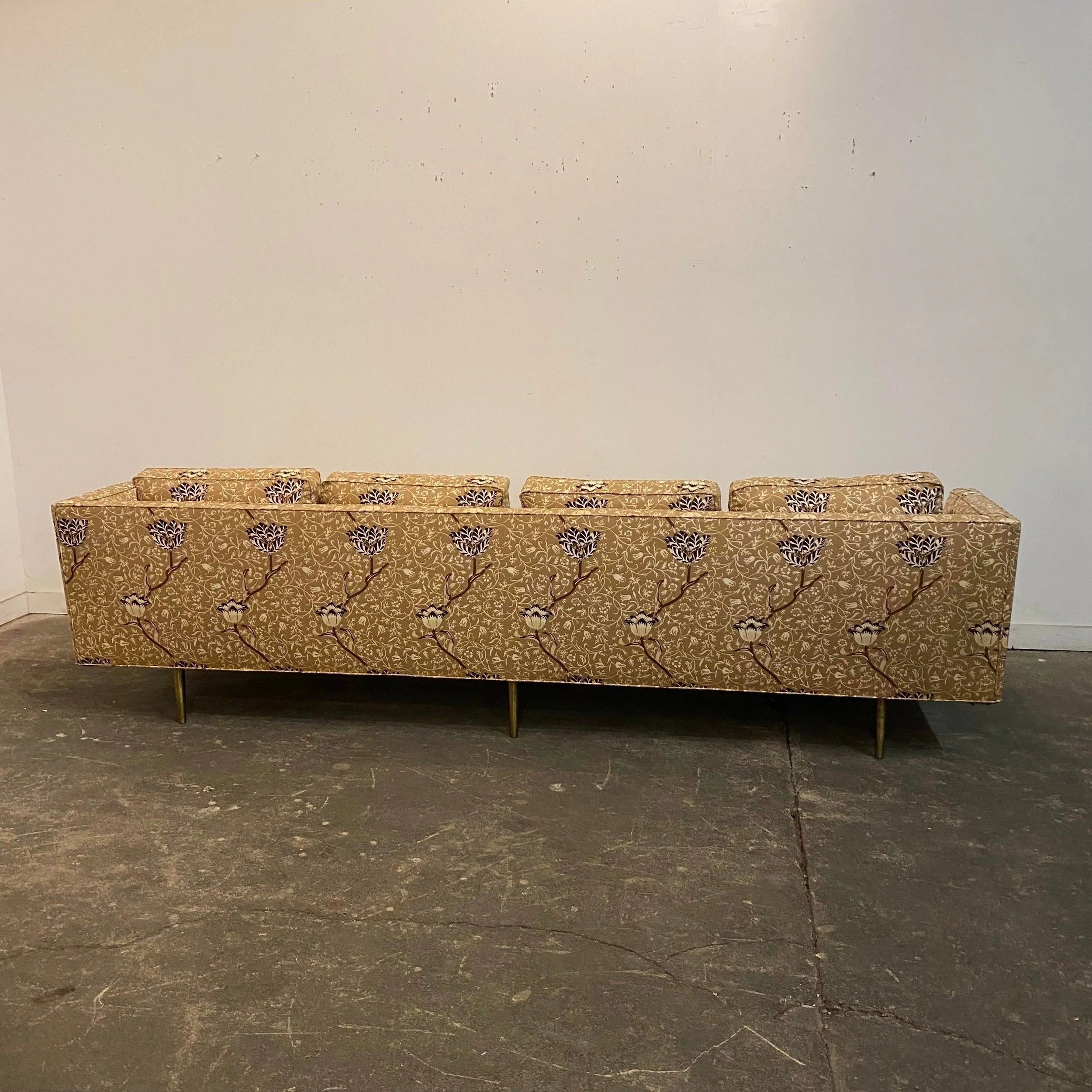 Edward Wormley for Dunbar Sofa Recovered in William Morris Fabric