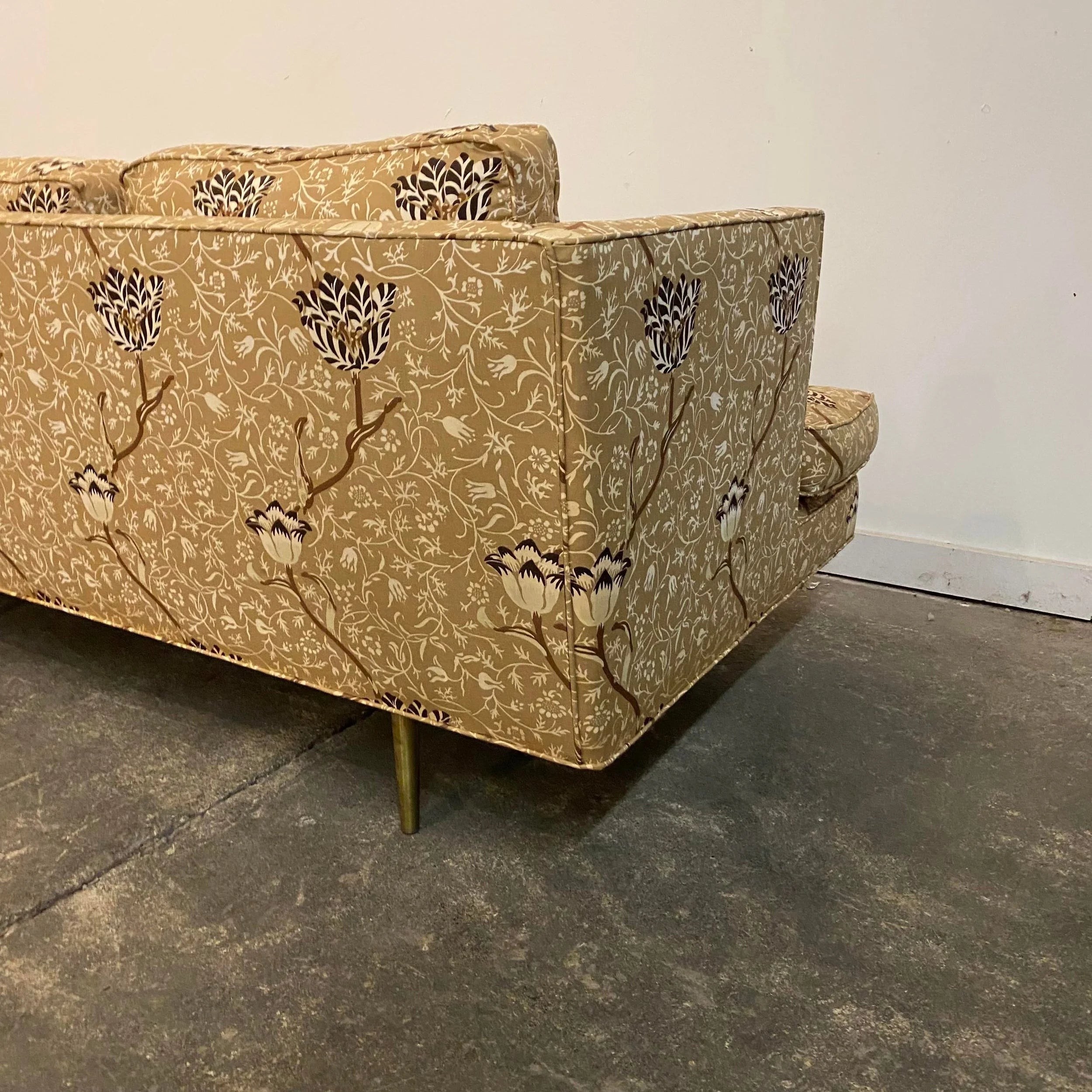 Edward Wormley for Dunbar Sofa Recovered in William Morris Fabric