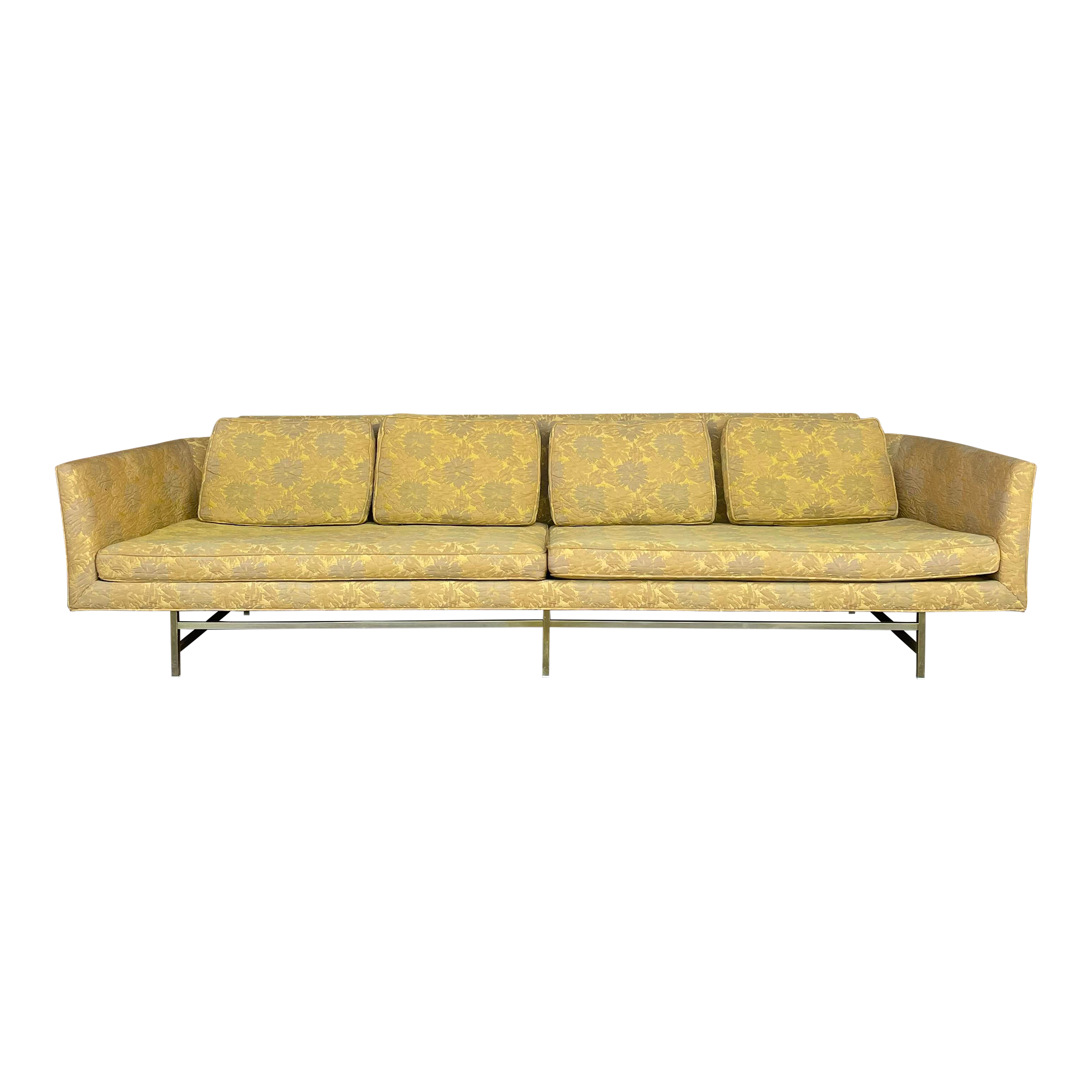 Erwin-Lambeth Brass Legged Sofa