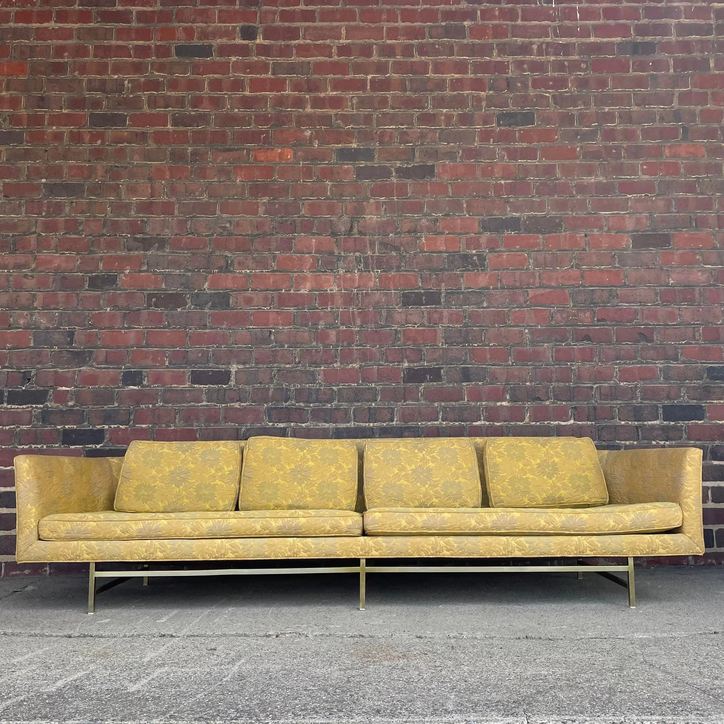 Erwin-Lambeth Brass Legged Sofa