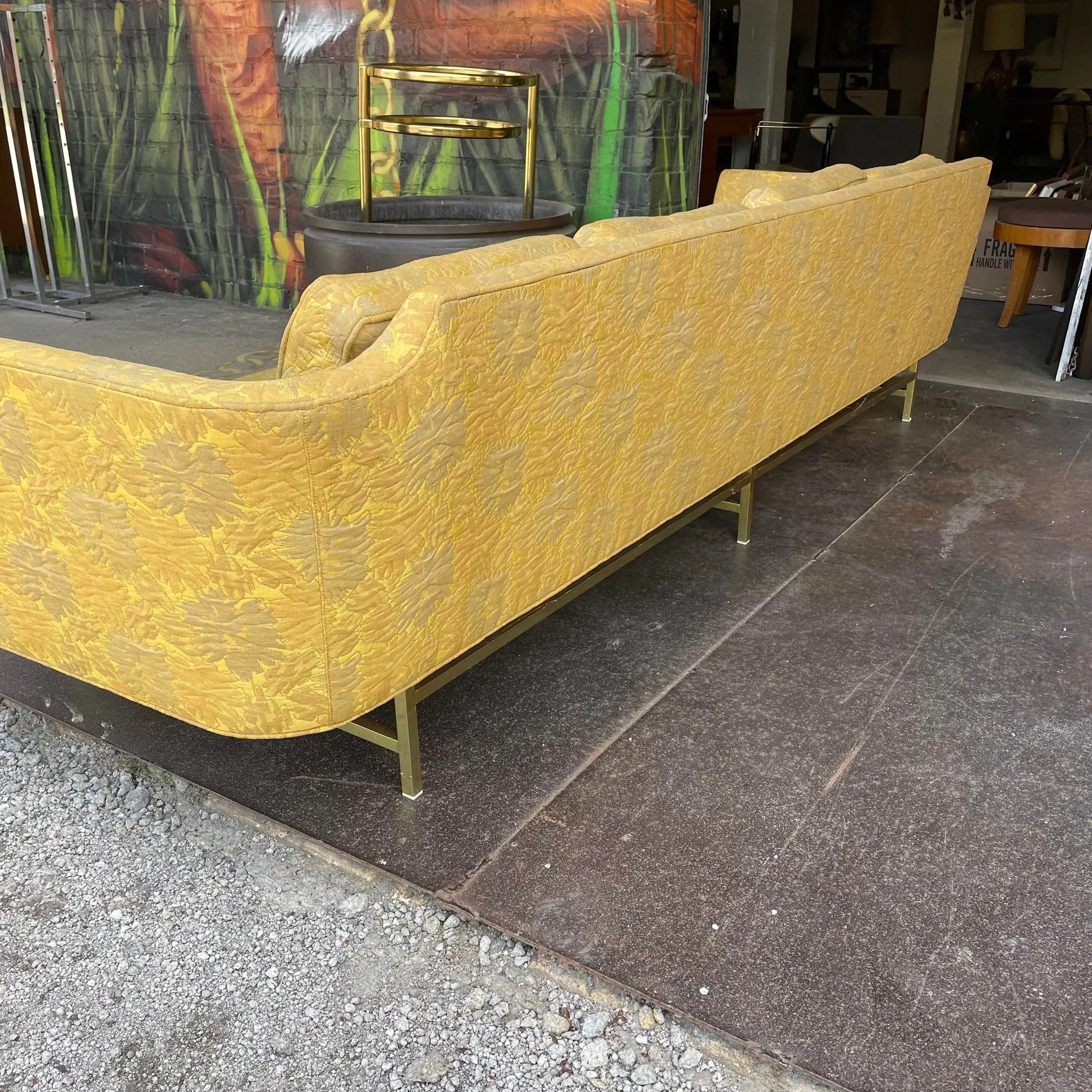 Erwin-Lambeth Brass Legged Sofa