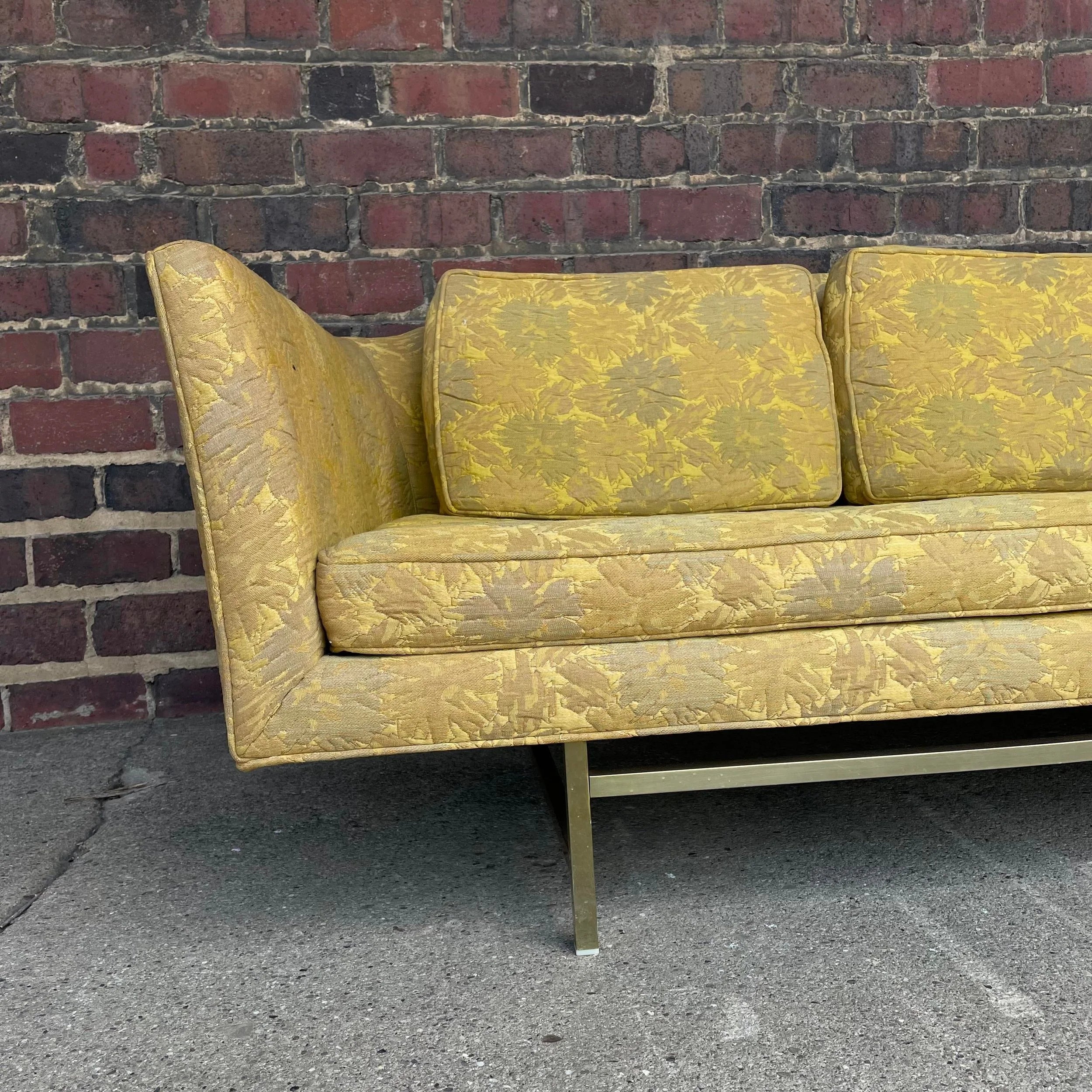 Erwin-Lambeth Brass Legged Sofa