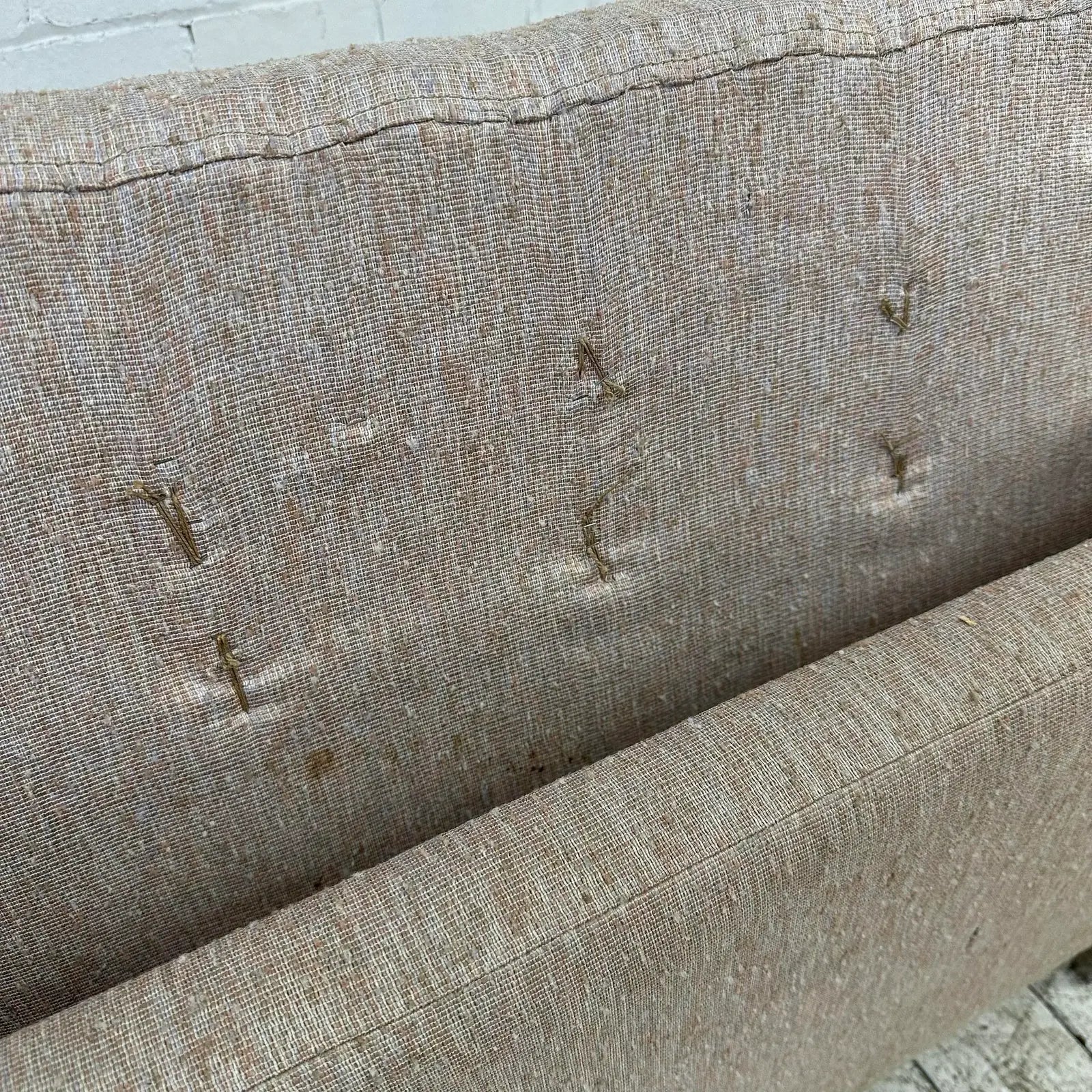 Mid Century Modern Florence Knoll Relaxed Two Seater Sofa Loveseat for Reupholstery