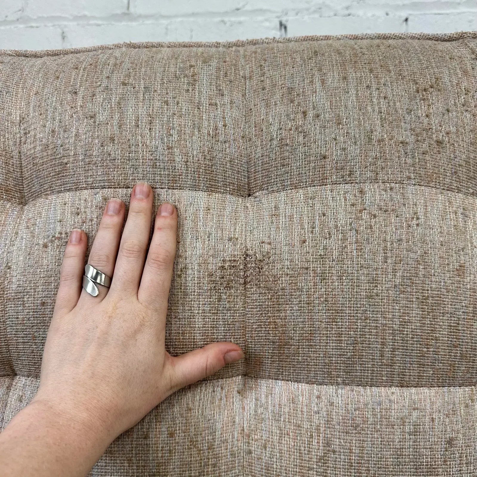 Mid Century Modern Florence Knoll Relaxed Two Seater Sofa Loveseat for Reupholstery