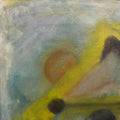 Mid Century Modern Framed Acrylic on Canvas Abstract Painting