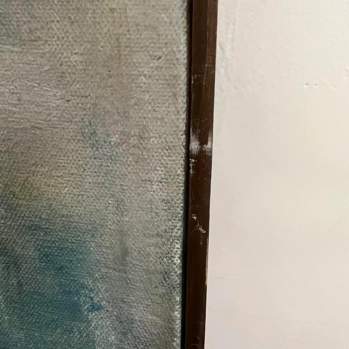 Mid Century Modern Framed Acrylic on Canvas Abstract Painting