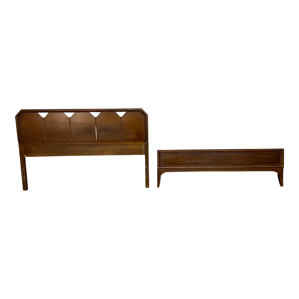 Mid Century Modern Full Size Headboard and Footboard