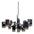 Mid Century Modern Gaetano Sciolari Cubic Chandelier “Ice Cube”