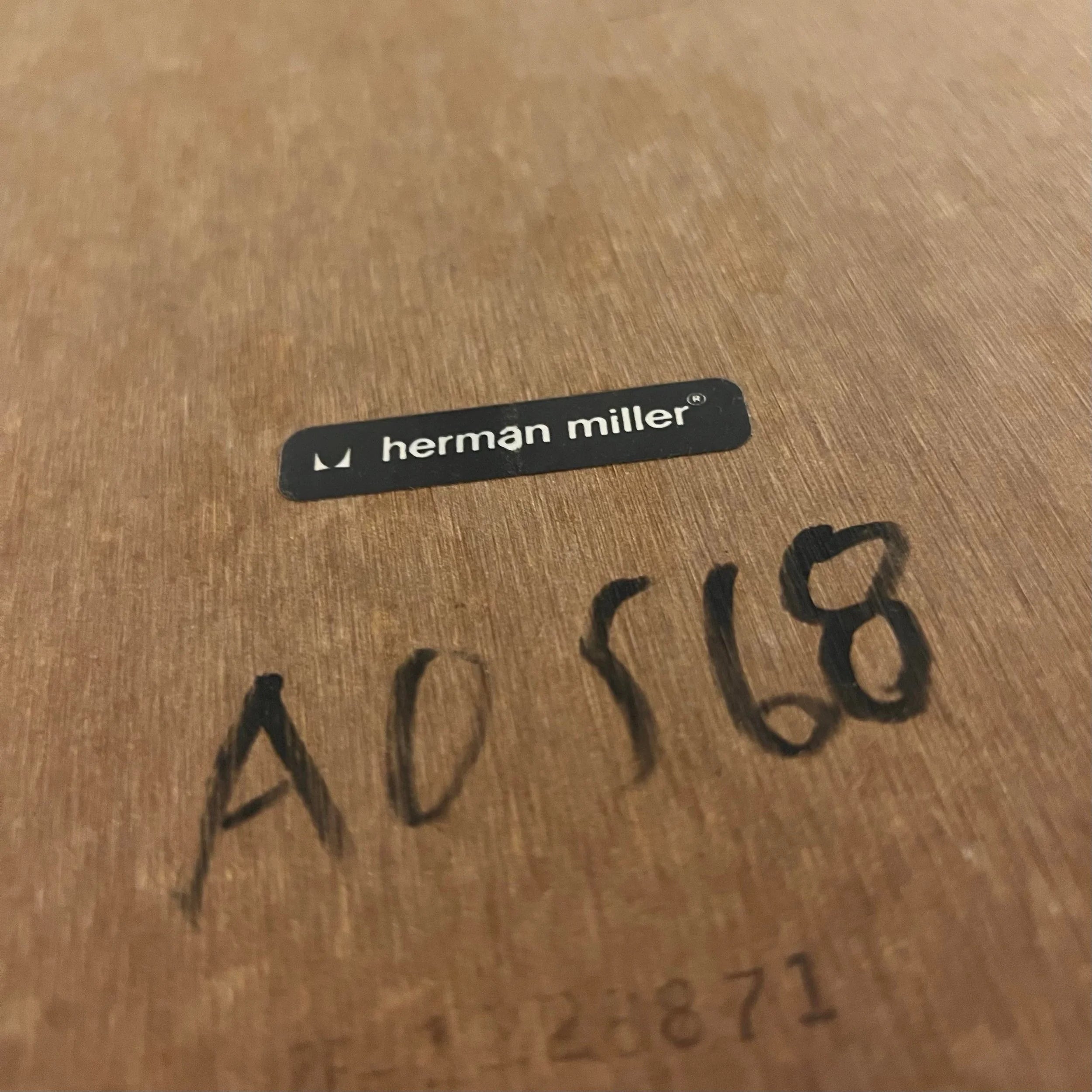 Mid-Century Modern Herman Miller Eames Aluminum Group Cafe Table