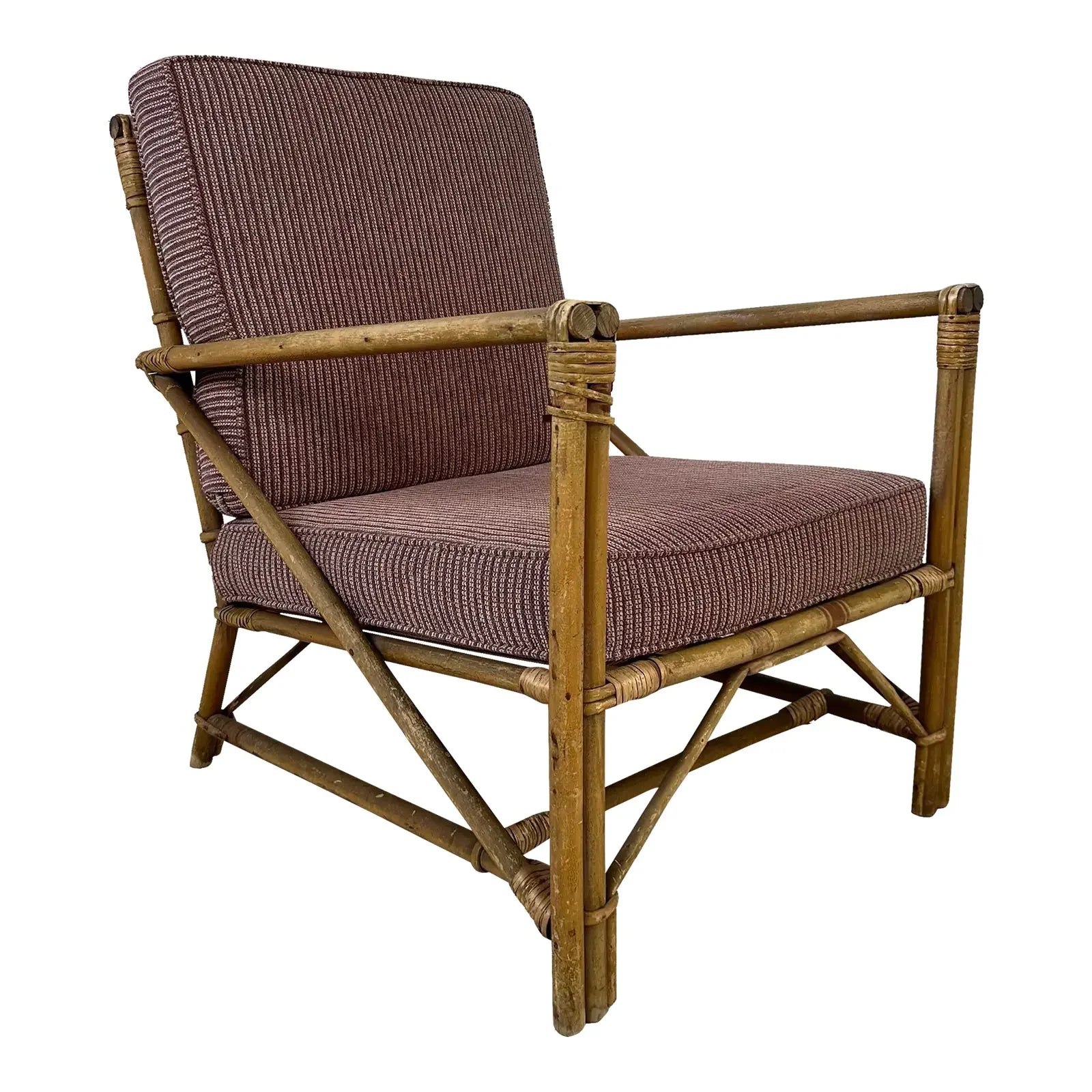 Mid Century Modern Bamboo Lounge Chair