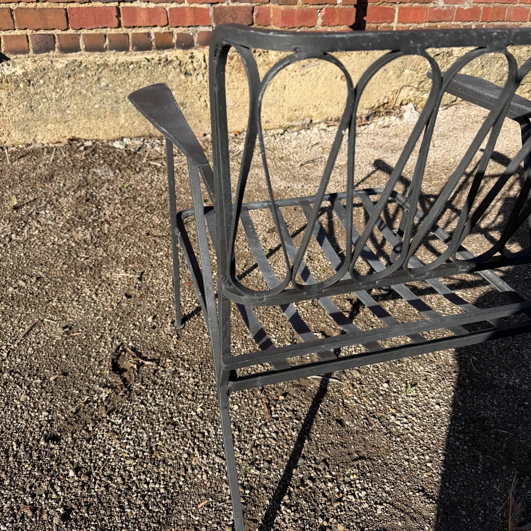 Mid-Century Modern Iron "Ribbon" Arm Chair Designed by Maurizio Tempestini for John Salterini, Attributed