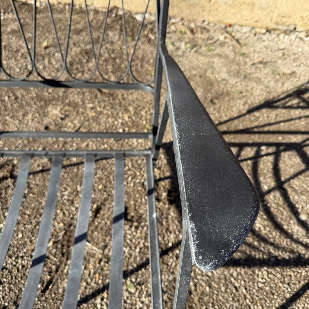 Mid-Century Modern Iron "Ribbon" Arm Chair Designed by Maurizio Tempestini for John Salterini, Attributed