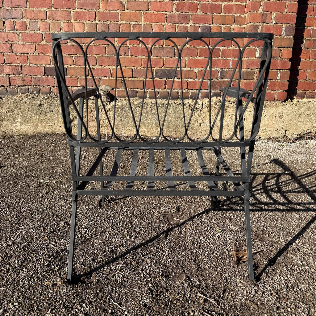 Mid-Century Modern Iron "Ribbon" Arm Chair Designed by Maurizio Tempestini for John Salterini, Attributed