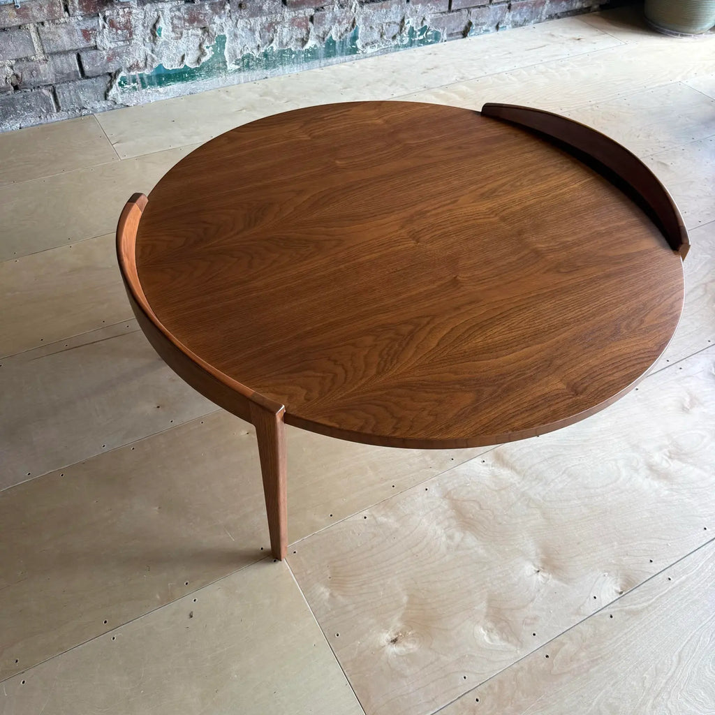 Mid-Century Modern Jens Risom Restored Walnut Coffee Table