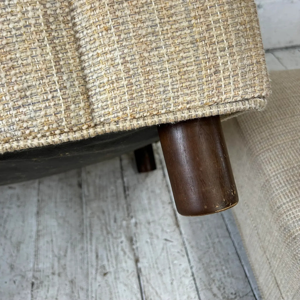 Mid Century Modern Lounge Chair With Ottoman Selig (Needs Recovered)