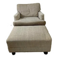 Mid Century Modern Lounge Chair With Ottoman Selig (Needs Recovered)