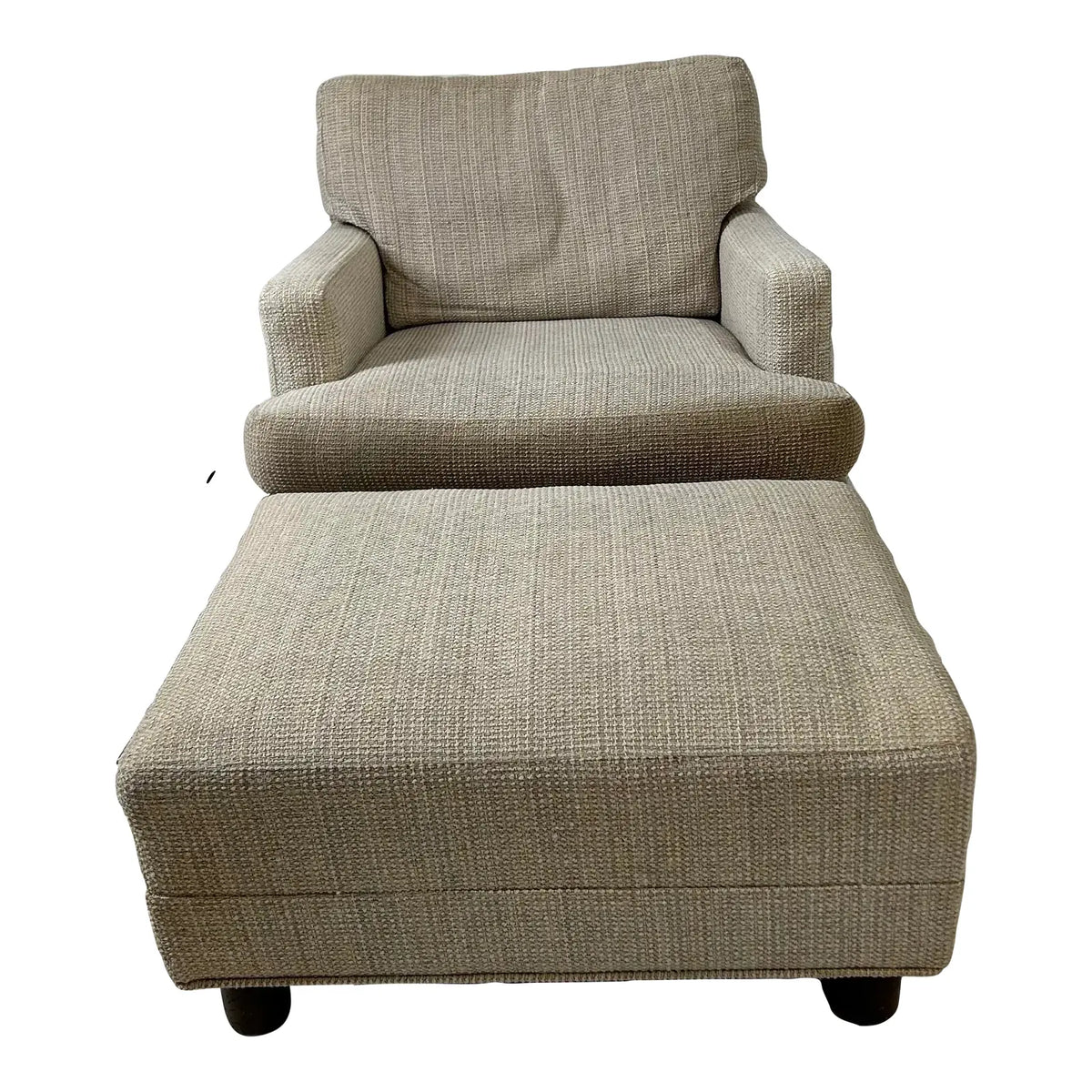 Mid Century Modern Lounge Chair With Ottoman Selig (Needs Recovered)