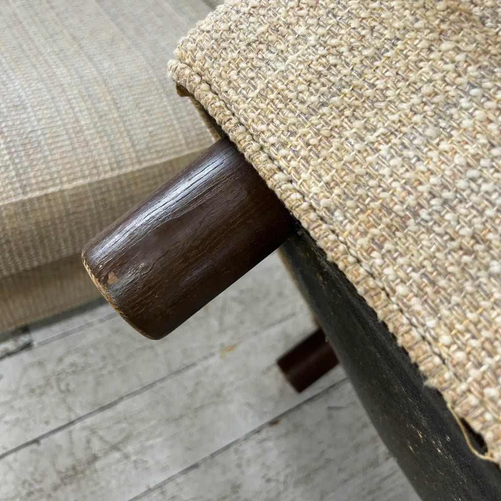 Mid Century Modern Lounge Chair With Ottoman Selig (Needs Recovered)