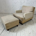 Mid Century Modern Lounge Chair With Ottoman Selig (Needs Recovered)