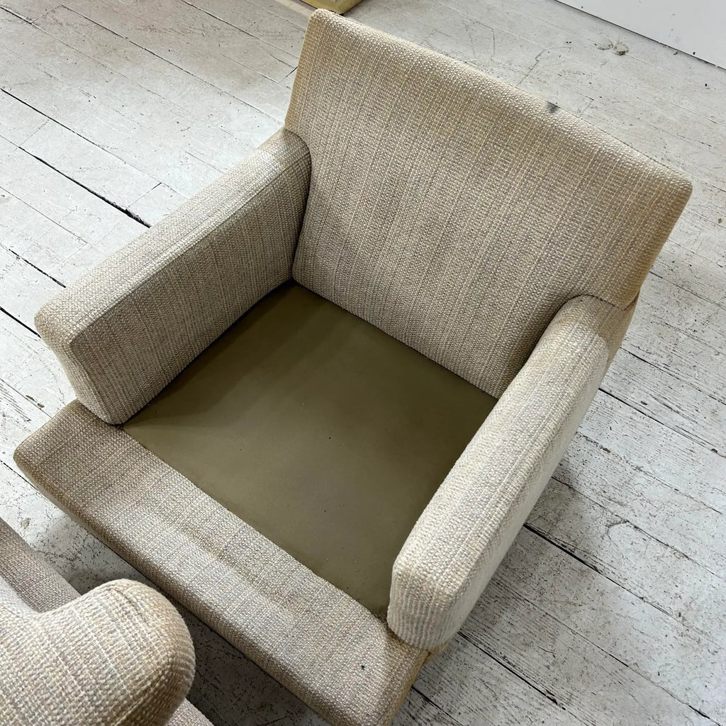 Mid Century Modern Lounge Chair With Ottoman Selig (Needs Recovered)
