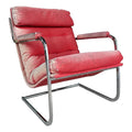 Mid Century Modern Milo Baughman Style for Carson Inc. Chrome Cantilever Lounge Chair