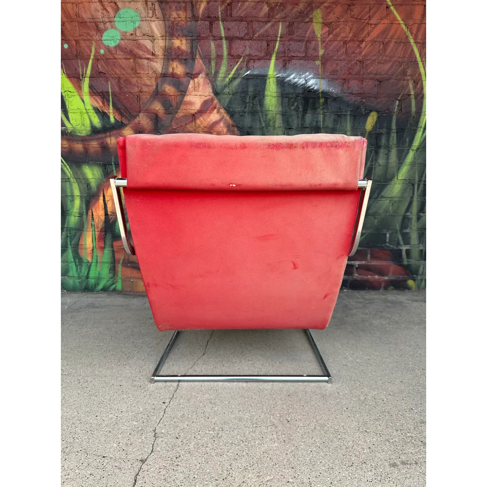 Mid Century Modern Milo Baughman Style for Carson Inc. Chrome Cantilever Lounge Chair