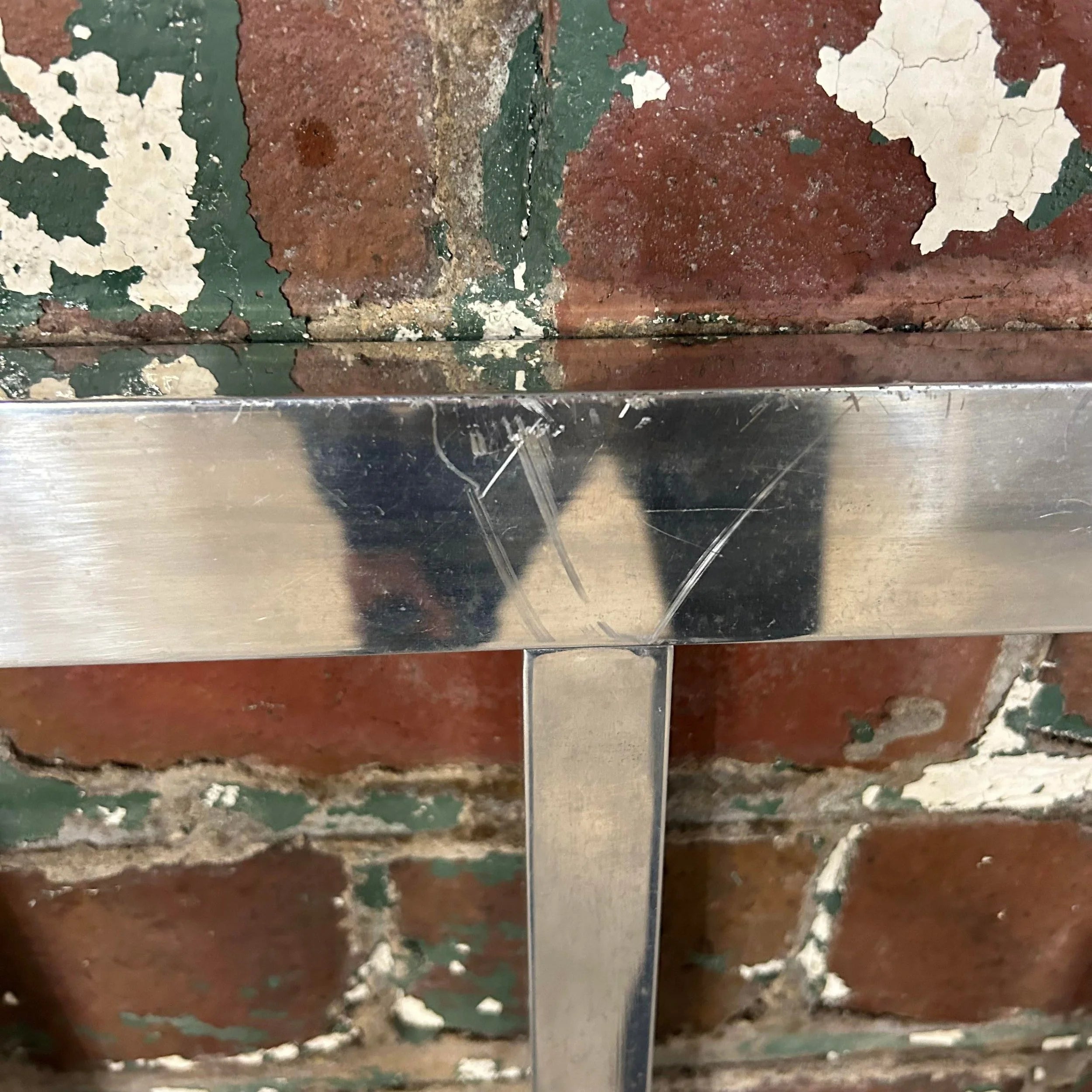 Milo Baughman Style Full Size Metal Headboard