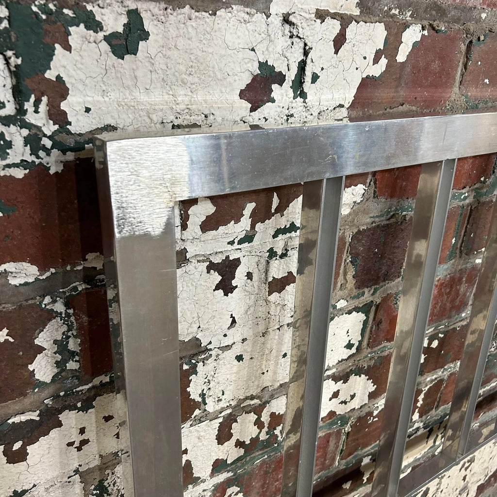Milo Baughman Style Full Size Metal Headboard