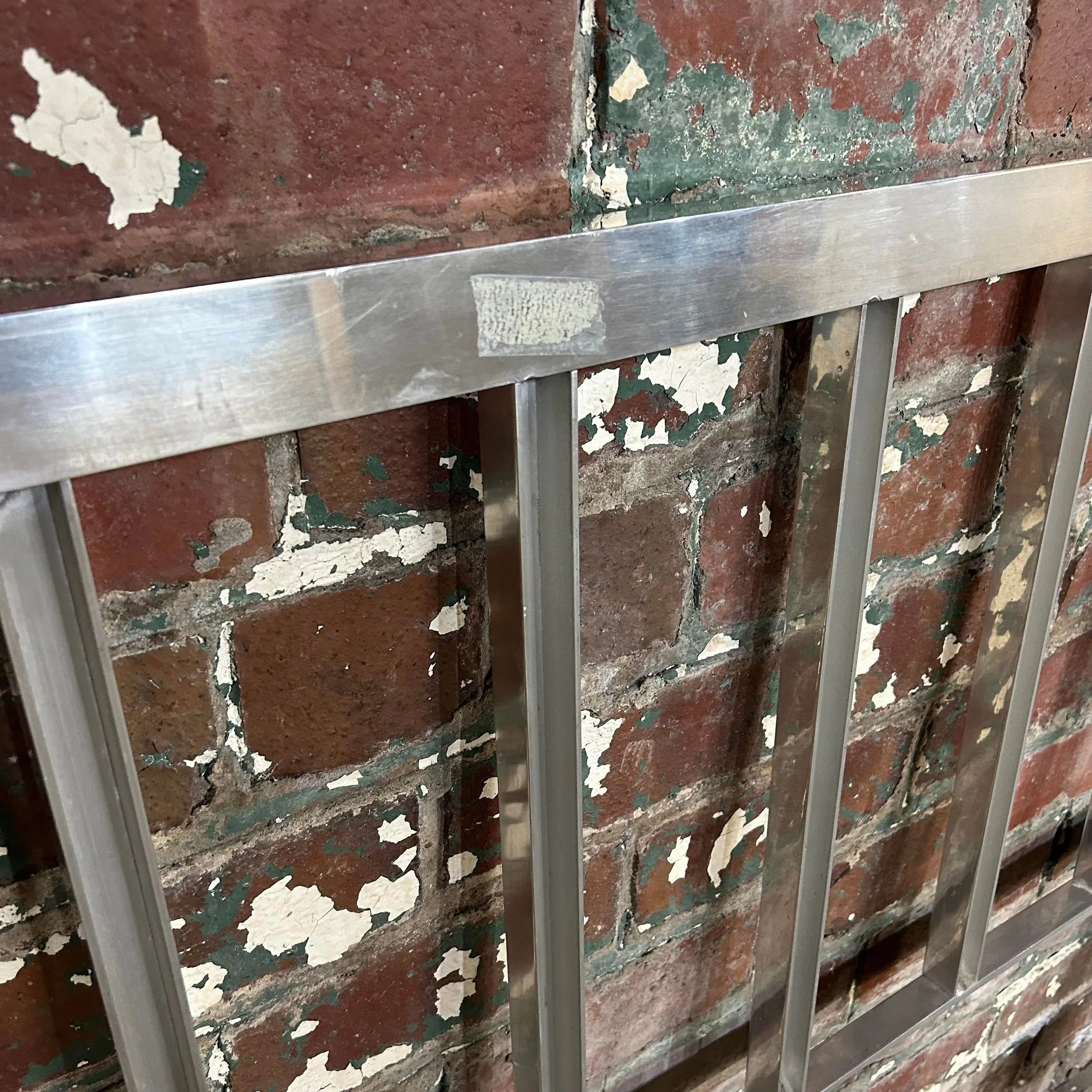 Milo Baughman Style Full Size Metal Headboard