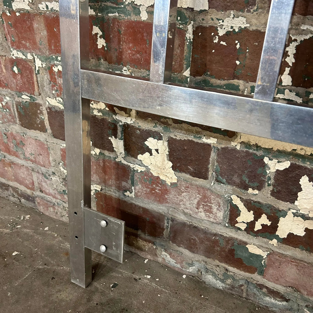 Milo Baughman Style Full Size Metal Headboard