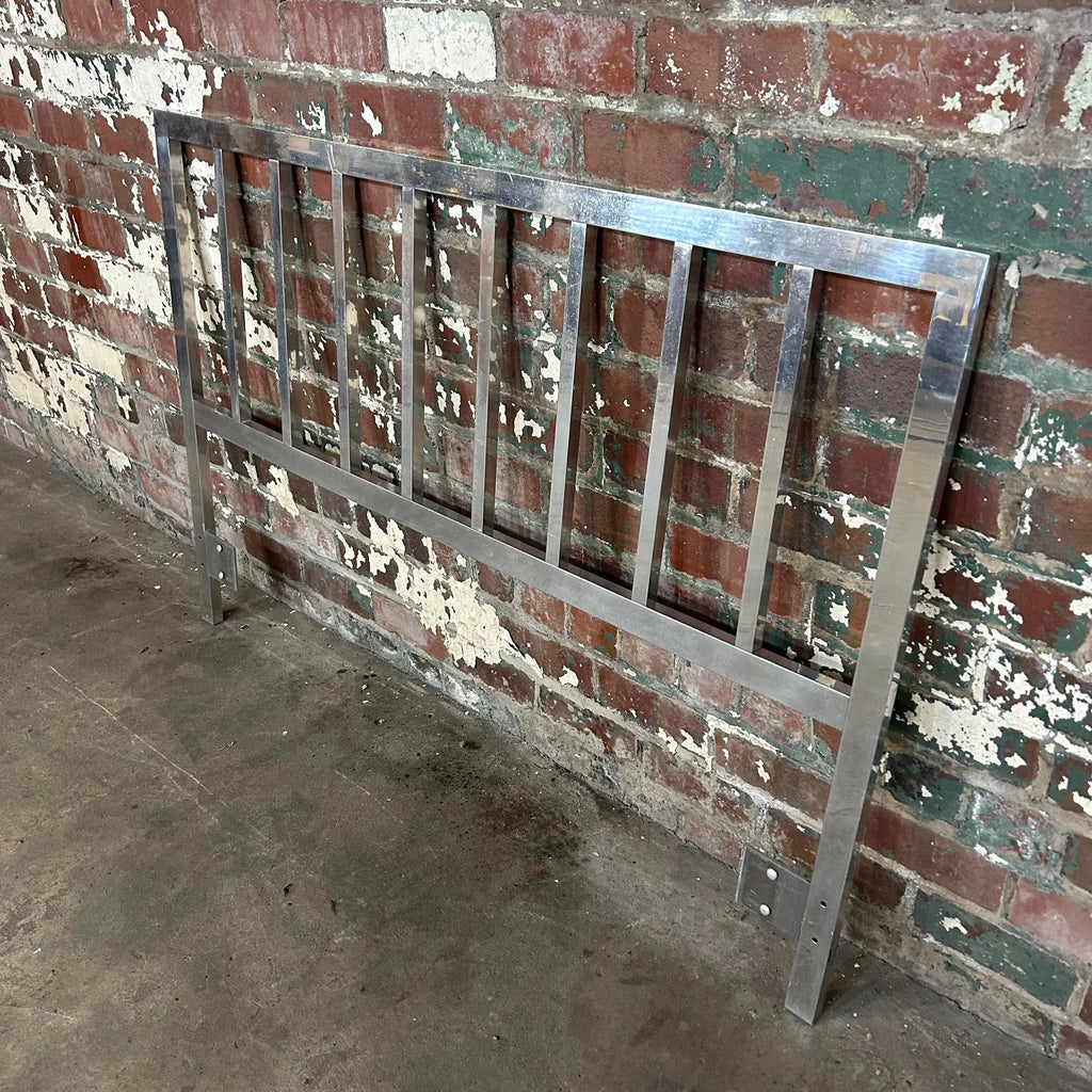 Milo Baughman Style Full Size Metal Headboard